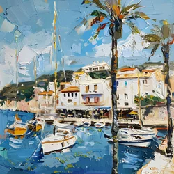 Vue sur le port méditerranéen