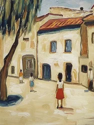 Une rue de village pittoresque