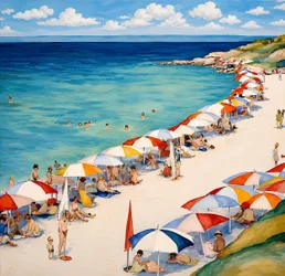 Une journée ensoleillée à la plage