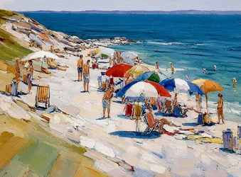 Une journée ensoleillée à la plage