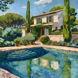 Villa ensoleillée de style méditerranéen