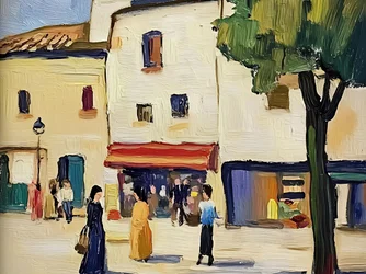 Une scène de rue européenne pleine de vie