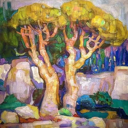 Des arbres aux couleurs vives