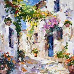 Une rue de village animée