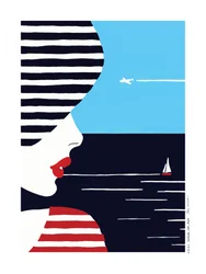 Une femme contemplant la mer