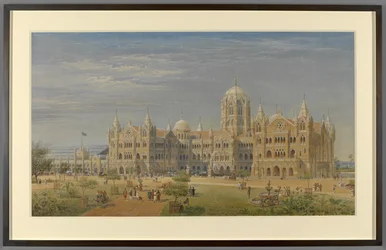 Le Terminus et les bureaux administratifs du Great Indian Peninsula Railway, Bombay, plus tard appelé le Terminus Victoria