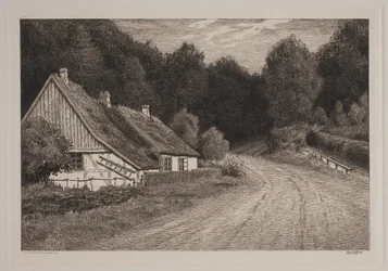 Maison de paysan près de la forêt
