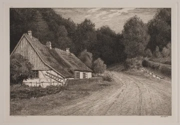 Maison de paysan près de la forêt
