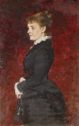 Portrait - Dame en robe noire