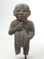 Homme portant une cabosse de cacao, 1440-1521