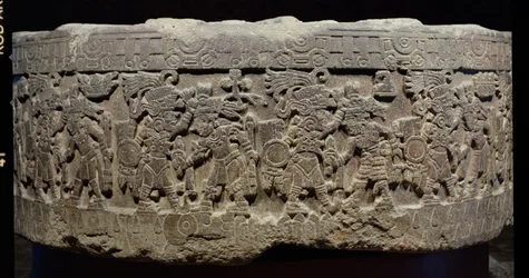 La Pierre de Tizoc (c.1481-86) ou Temalacatl, 1325-1521