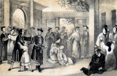 Le peuple chinois vendu comme esclaves par les Tartares, après leur conquête par Zinguis-Khan, 1847