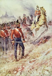 Sir John Moore (1761-1809) à La Corogne, le 16 janvier 1809, extrait de British Battles on Land and Sea, édité par Sir Evelyn Wood (1838-1919), publié pour la première fois en 1915