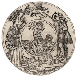 Aristote et Phyllis, entourés d