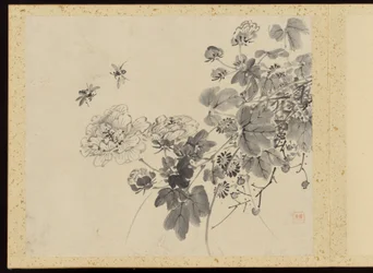 "Élégance raffinée aux quatre saisons" (Shiji seiga), album de peintures de fleurs
