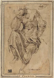 Figure féminine assise d