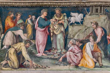 Parnasse, avec Pégase et Poètes