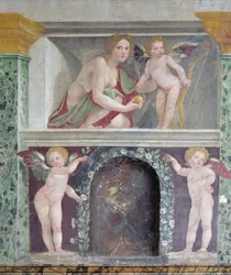 La Sala delle Prospettive (détail) de Vénus et Cupidon