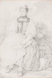 Fille en costume traditionnel bernois.