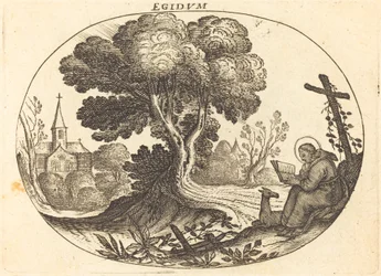 Saint Egidius et une biche