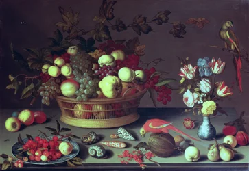 Un panier de raisins et autres fruits