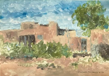 Adobe Serenity, c.1980-2000 (monotype acrylique, techniques mixtes sur papier)