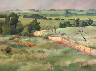 Backroad Osage, 2006 (huile sur toile)