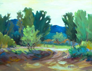 Hacienda Road, vers 1990-2000 (huile sur toile)