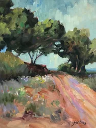 Kansas Road, vers 1980-95 (huile sur toile)