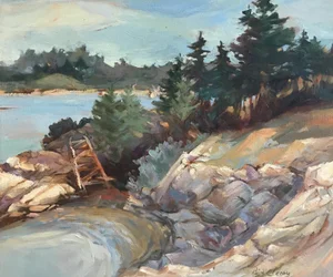 Maine Bluffs, vers 1980-95 (huile sur toile)
