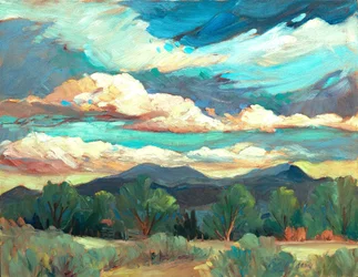 Ciel du Nouveau-Mexique, vers 1990-2005 (huile sur toile)