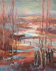 Rancho De Taos, Nouveau Mexique, vers 1980-2000 (huile sur toile)