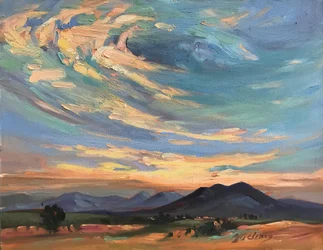 Montagne de Taos, Nouveau Mexique, vers 1980-2000 (huile sur toile)