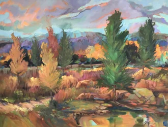 Teller County Eastern OK, vers 1990-2000 (huile sur toile)