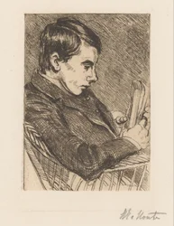Portrait de H.W. Mouton avec un livre