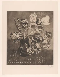 Tulipes dans une cruche