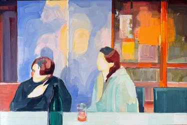 notre orange, 2025, huile sur panneau