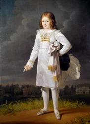 Portrait en pied de Frédéric Napoléon, Prince Bacciochi (1814-1833). Peinture par Barbara Kraft 1819