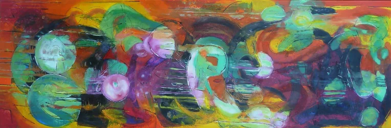 Cercles abstraits aux couleurs vives
