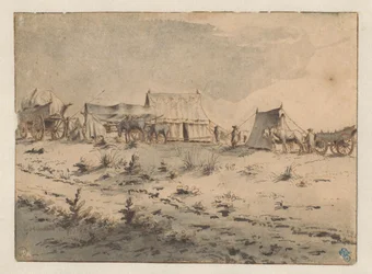 Vue sur une base militaire