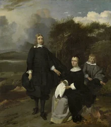 Famille dans un paysage