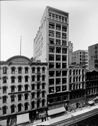 Clifton House, Thomas Church building et J. P. Atwater building, Chicago, Illinois, USA, vers 1900