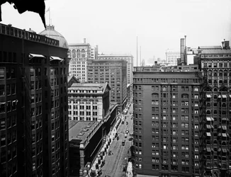 South Dearborn Street, Chicago, Illinois, USA, c.1905 (photo n/b)