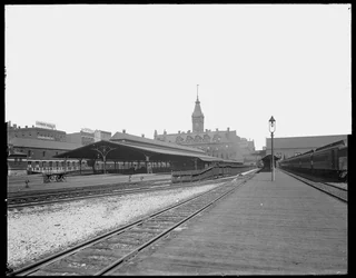 Gare de Wells Street, Chicago, Illinois, États-Unis, c.1905