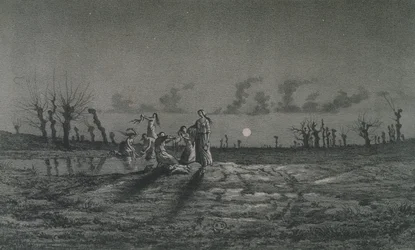 Les Lavandières ou les Blanchisseuses de Nuit, illustration pour Légendes Rustiques par George Sand