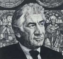Portrait de Leonard Bernstein, illustration pour The Sunday Times, 1970s