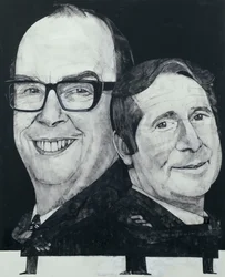 Portrait de Morecambe et Wise, illustration pour The Listener, 1970s