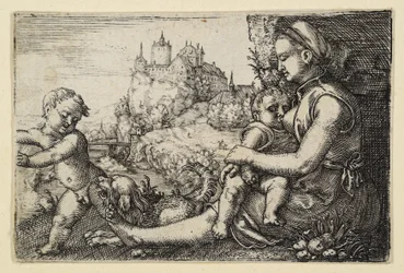 Mère avec deux garçons