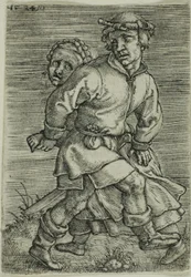Couple de Paysans Dansant