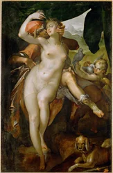 Vénus et Adonis, vers 1595 (peinture sur toile)